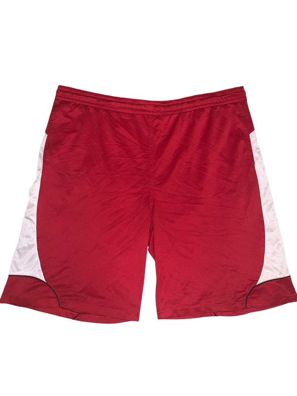 Foot Locker Men's Red Athletic Mesh Shorts with White Panels Basketball/Sports